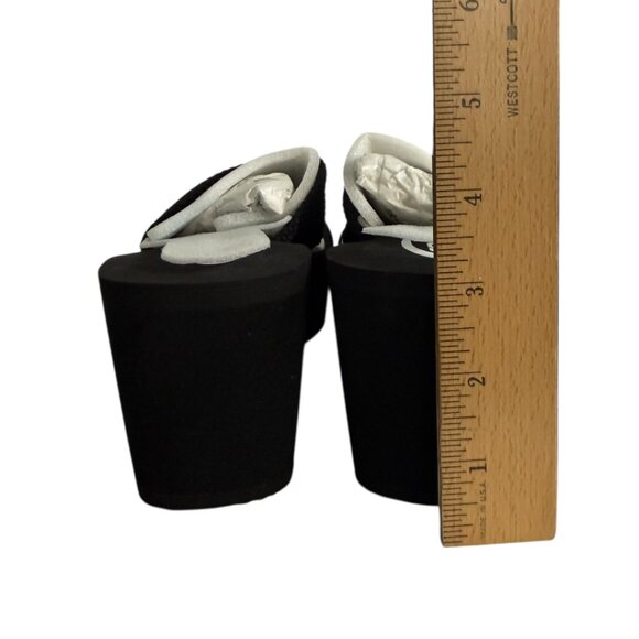 SODA Black Flip-Flop High Platform Wedge Sandals • Size 6 • NEW (No Box) - Picture 6 of 7